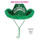 image 7 of Green Cowboy Hat with Marabou Trim & Tiara – Fancy Dress Accessory Green | One Size