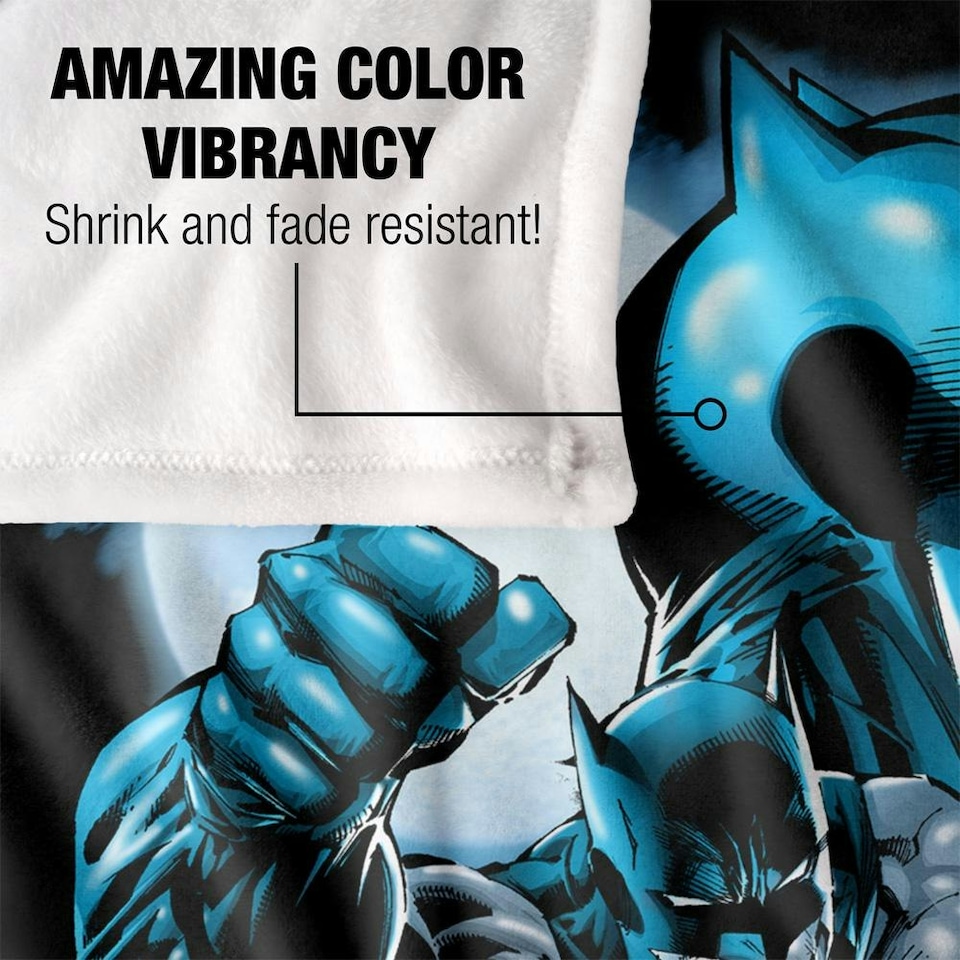 image 1 of Batman Action Pose Blanket - Multicoloured - One Size