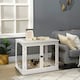 image 6 of PawHut Dog Crate Puppy Cage End Table Design for Medium Dog White