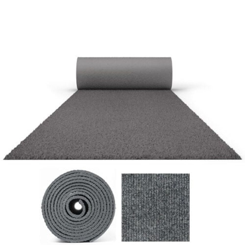 image 1 of 2 Metre Wide Prestige Heavy Duty Grey Carpet Runner