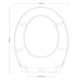 image 4 of Showerdrape Granada White Quick Release Soft Close Toilet Seat