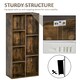 image 4 of HOMCOM Bookcase Modern Bookshelf Cabinet for Home Office Rustic Brown