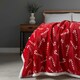 image 2 of BHS Christmas Candy Cane Throw with Sherpa Back, Red | Red | Red | 1