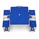 image 4 of Portable Folding Outdoor Picnic Table and Bench Set 4 Seats | Blue