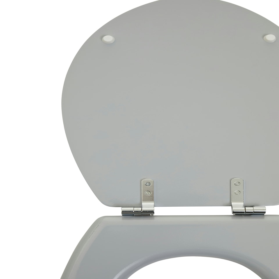 image 1 of Interiors by Premier Classic Matte Grey Oval Toilet Seat, Modern Soft Finish Loo Seat, Commode Cover With Anti-Wobble Fixings