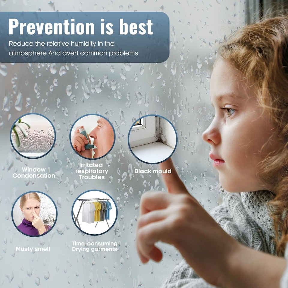 image 1 of 20L Smart WiFi​ Dehumidifier ​for Home, Large 6.5L Tank or Continuous Drainage