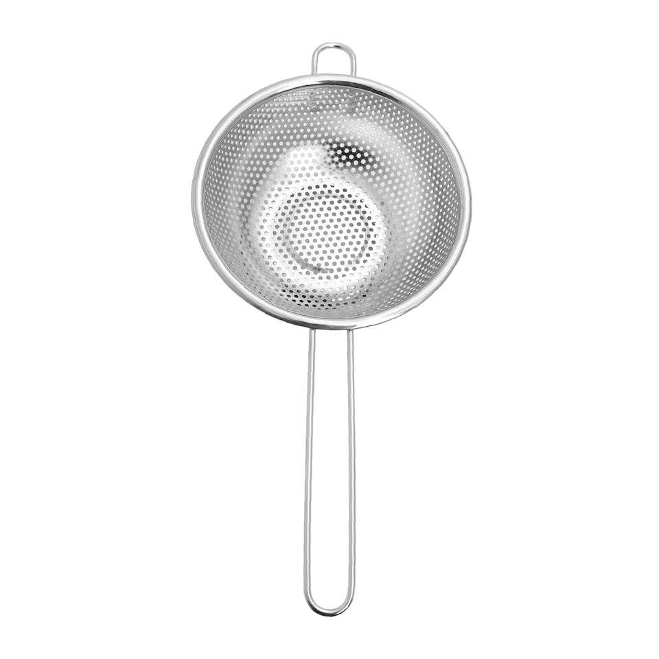 image 1 of Buckingham Stainless Steel Micro-perforated Deep Colander / Strainer 22.5 cm Long Handle