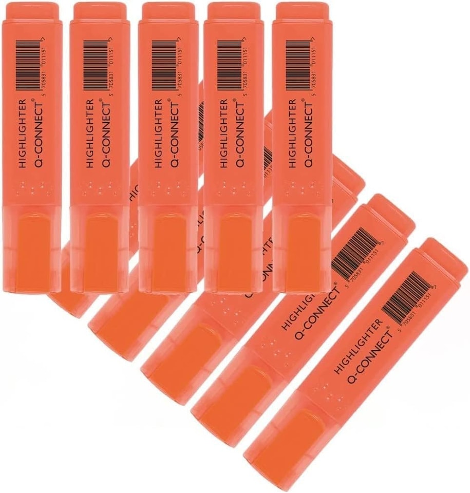 image 1 of Pack of 10 Orange Highlighter Pens