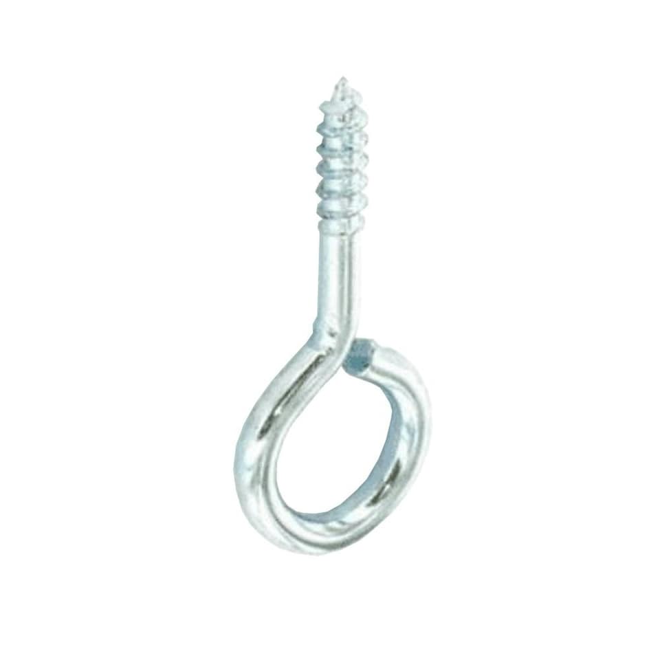 Securit Zinc Plated Screw Eye - Silver - 25mm