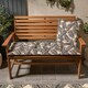 image 2 of OHS 2 Seater Outdoor Garden Patio Deck Soft Plump Waterproof Long Bench Cushion Filled Seat Pad Multi | Monochrome | 40 x 110cm