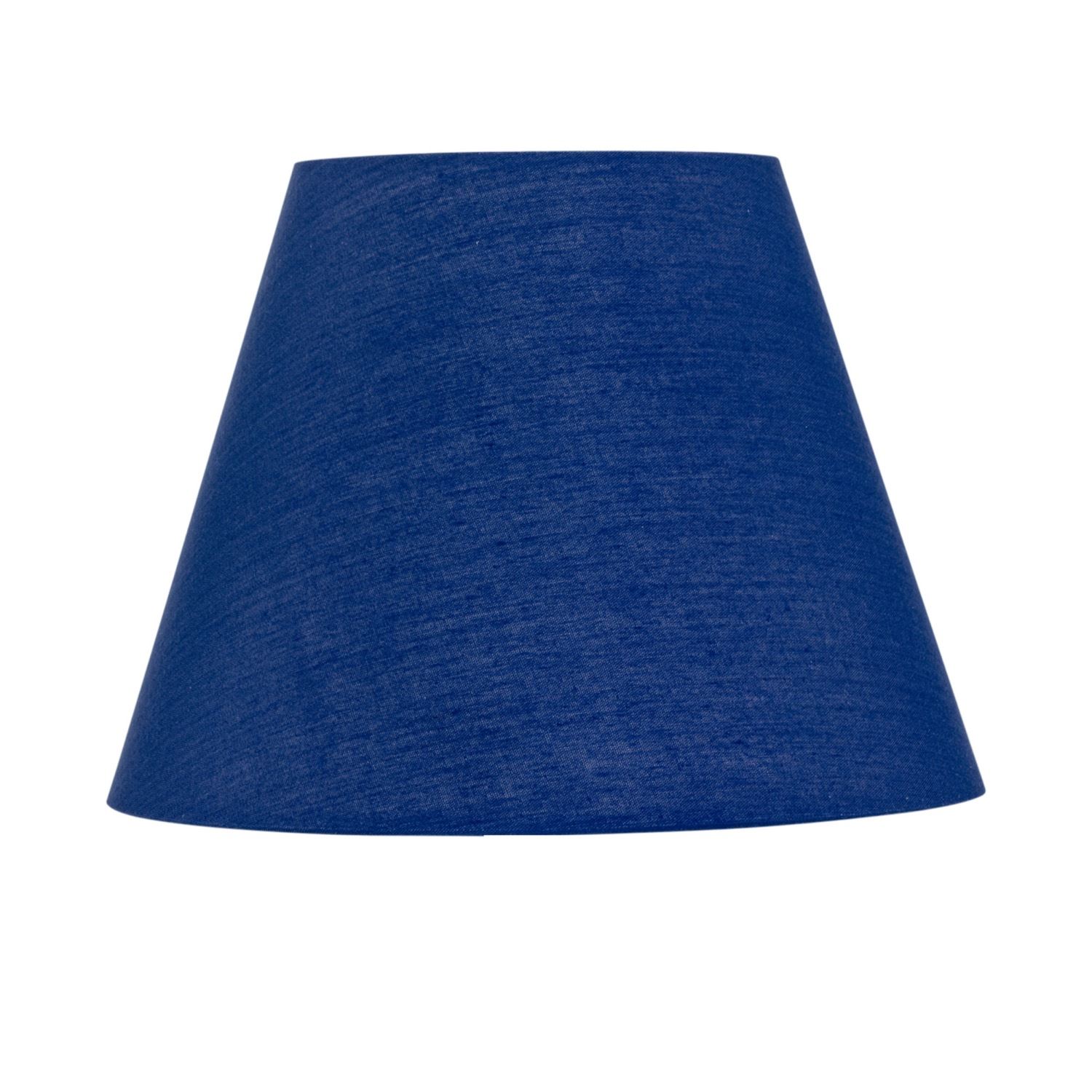 First Choice Lighting Navy Blue Cotton 20cm Diameter Tapered Fabric Lamp Shade