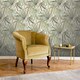 image 2 of Rasch Paradise Palm Leaf Heavyweight Vinyl Textured Wallpaper - Green/Cream - 10m x 53cm Green
