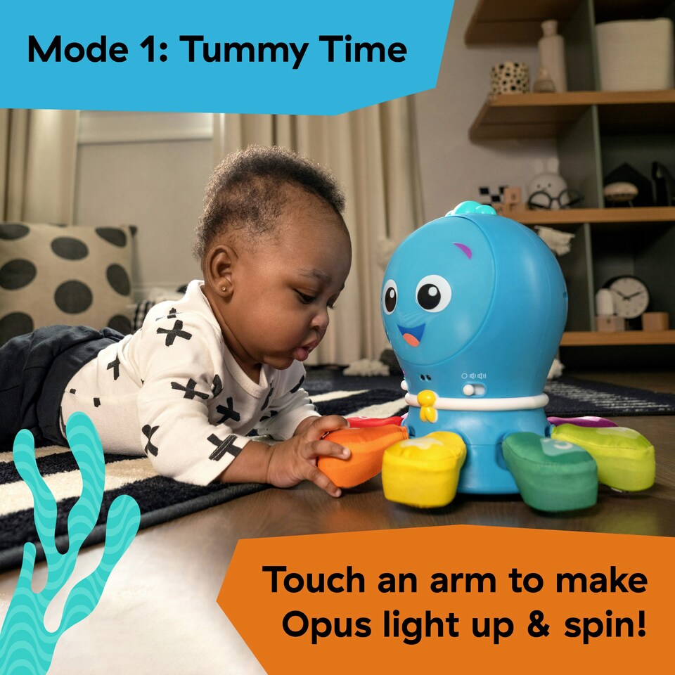 image 1 of Baby Einstein Ocean Explorers Go Opus Go Crawl & Chase Pal, Musical Toy, Ages 3+ months