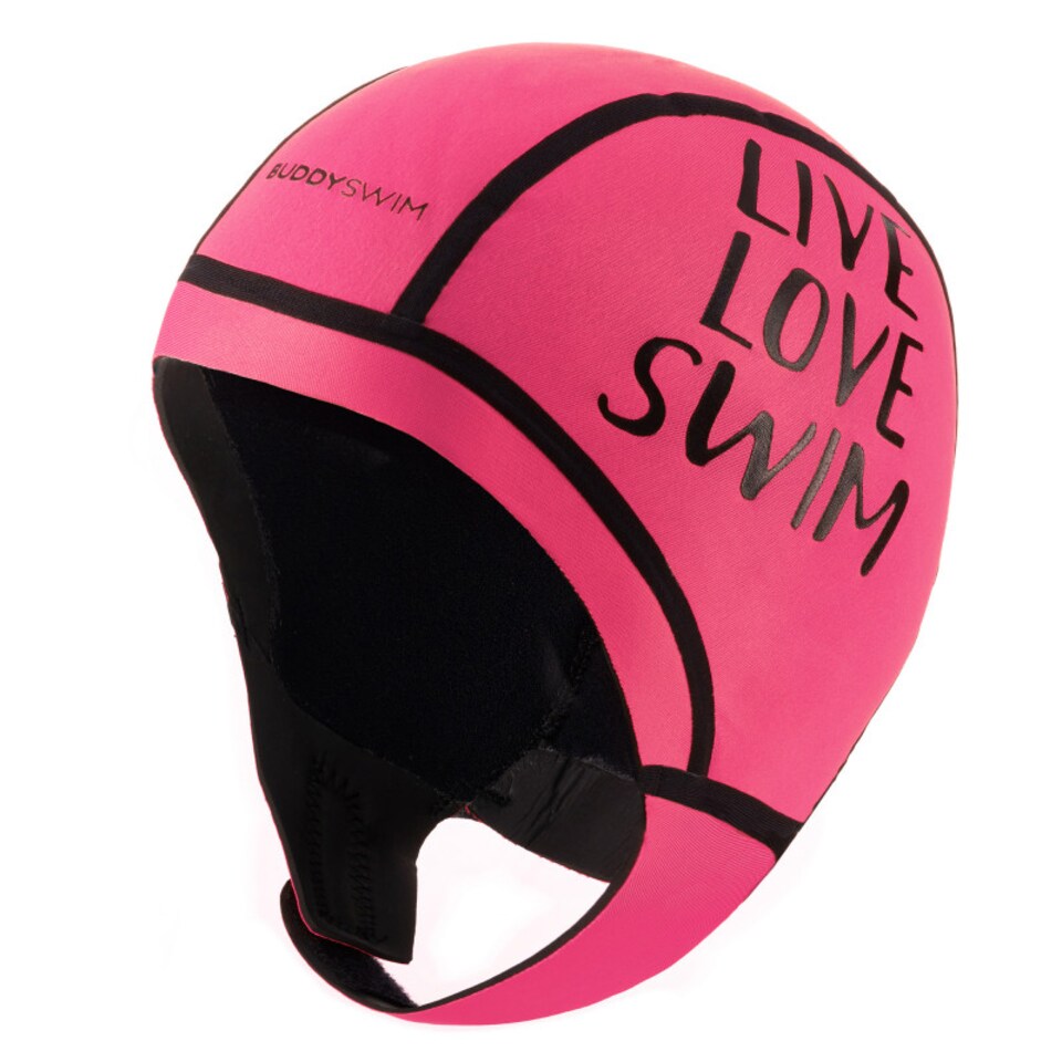 image 1 of BuddySwim Neoprene Swim Cap Trilaminate Warmth 2.5mm Pink | Pink | Large