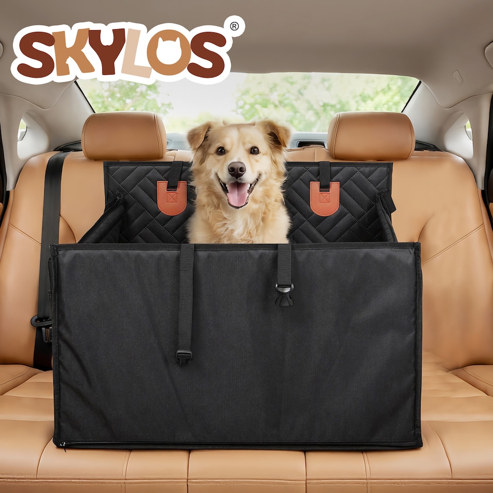image 1 of Skylos Waterproof Dog Car Seat Rear Cover Safety Protector Hammock Non Slip