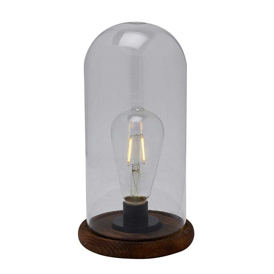 image 1 of Hestia LED Light Up Glass Dome with Bulb  - Large