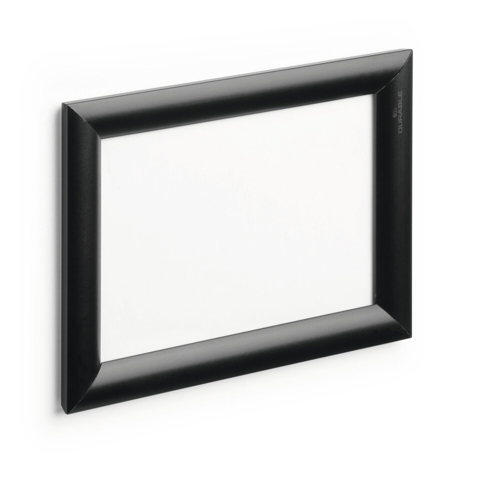 image 1 of Durable Aluminium Snap Frame Retail Clip Poster Holder Notice Board | A5 Black