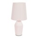 image 3 of ValueLights Arlo Pink Rose Ceramic Table Lamp with Rose Shade with LED Bulb | Pink