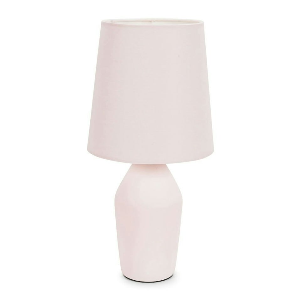 image 1 of ValueLights Arlo Pink Rose Ceramic Table Lamp with Rose Shade with LED Bulb | Pink