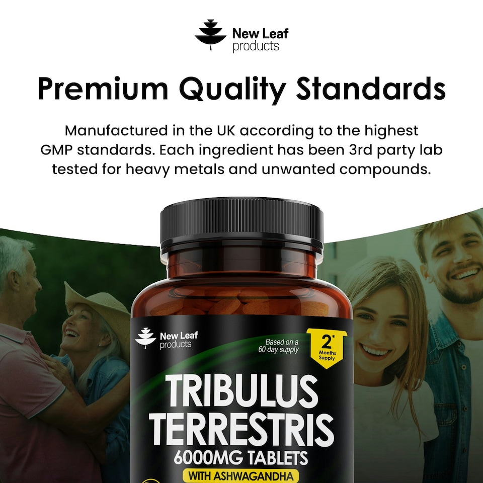 image 1 of Tribulus Terrestris 6000mg Tablets With Ashwagandha 120 Fill