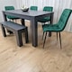 image 7 of Dining Table Set with 4 Chairs and a Bench Dining Room and Kitchen table set of 4 Grey