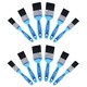 image 1 of 12 x Synthetic Paint Brush Painting + Decorating Brushes Rubber Grip Handle 1" - 2"