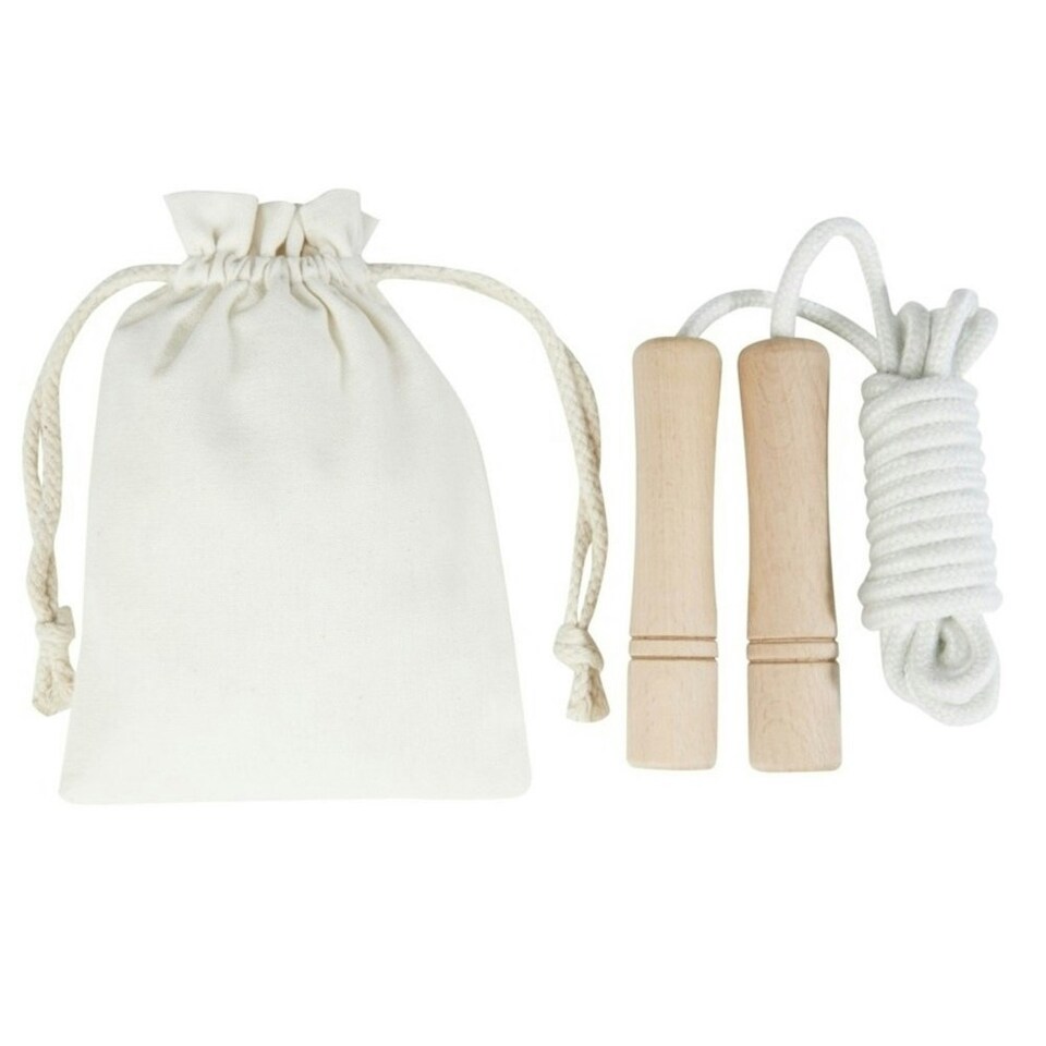 image 1 of Avenue Denise Wooden Skipping Rope - Off White/Beige - One Size