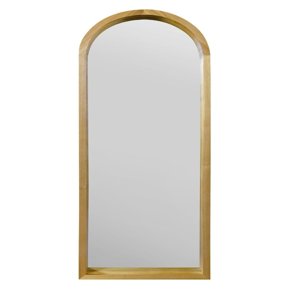 image 1 of The Naturalis - Solid Oak Framed Arched Leaner / Wall Mirror 47" X 16" (120CM X 40CM) Scandinavian 'Scandi' Inspired. N/A