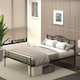 image 2 of HOMCOM King Metal Bed Frame w/ Headboard,31cm Under-bed Space