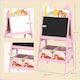 image 5 of AIYAPLAY 2 in 1 Kids Easel with Whiteboard, Chalkboard, Storage Boxes | Pink | Pink