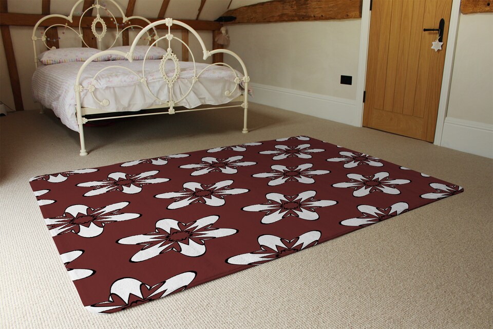 image 1 of Modern Decorative Floral Pattern Rug | Multi