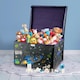 image 2 of The Magic Toy Shop Space Themed Kids Storage Box Large Black Foldable Organizer 50x30x40cm