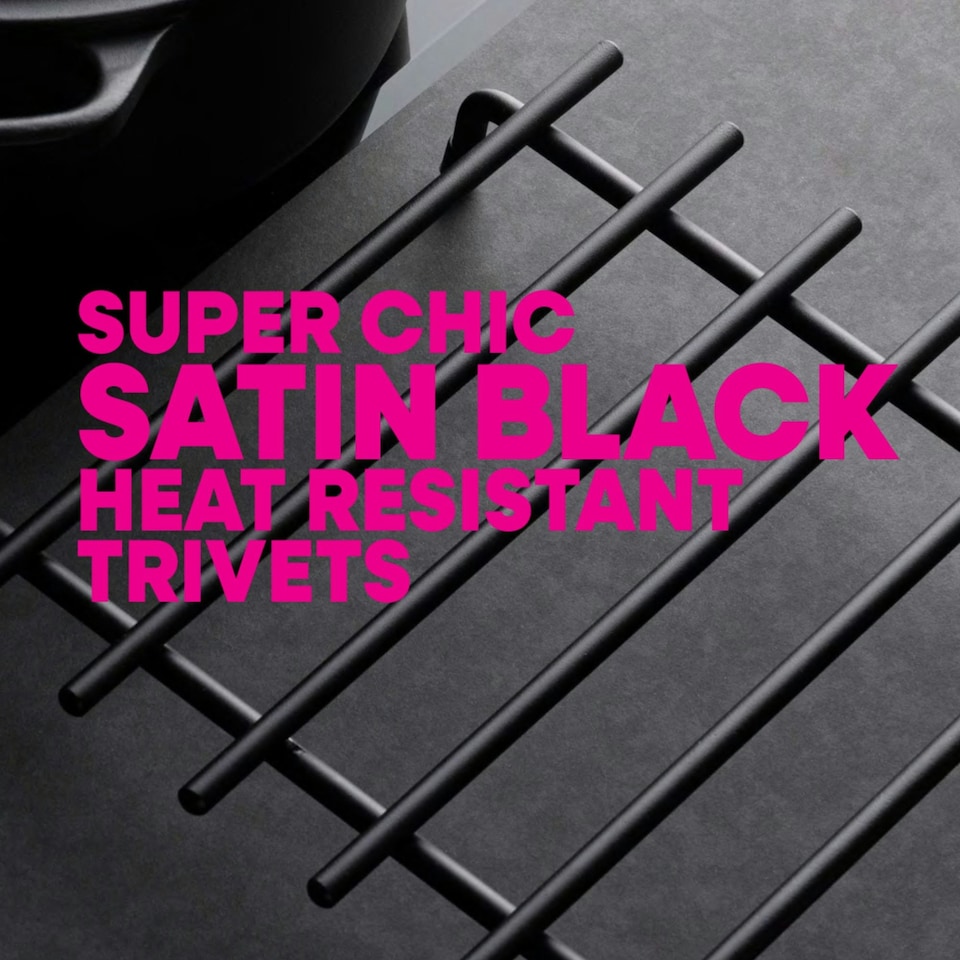 image 1 of Kilo Deluxe Metal Trivet, Medium, Black (Copy)