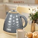 image 7 of HOMCOM Electric Kettle 1.7L, Fast Boil, 3kW Cordless Water Kettle with Removable Washable Anti-scale Filter, UK Otter Thermostat, Auto Shut-off, 360° Swivel, BPA Free, Grey Water Ripple Texture