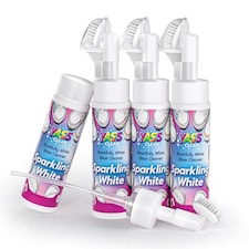 Yass Clean White Shoe Cleaner Set, 200ml x 4 Bottles, Foam Applicator with Brush, Sparkling White Formula
