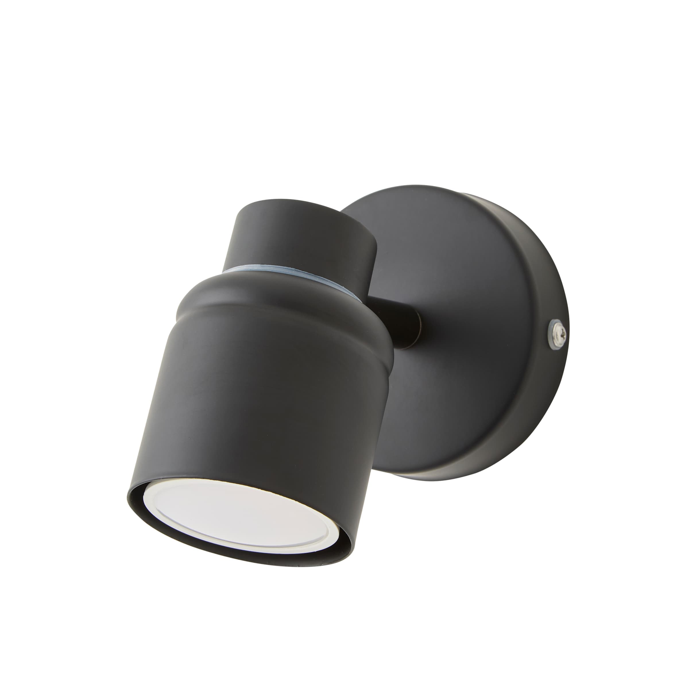 ValueLights Benton Single Adjustable Spotlight IP44 Rated Bathroom Wall Light in Black