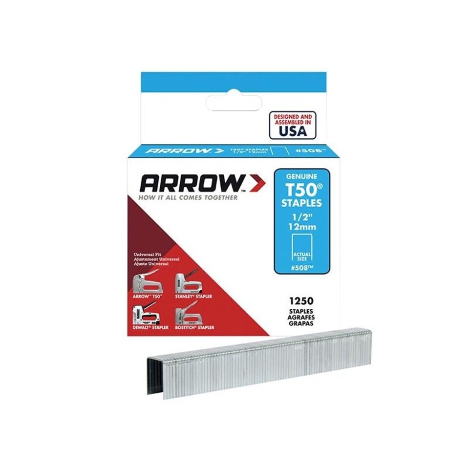 Arrow T50 Staples - Multi Colour - 1/2 inch / 12mm