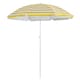 image 1 of Harbour Housewares Metal Beach Parasol - 1.8m  - Yellow Stripe