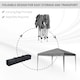 image 4 of Outsunny 3 x 3 m Garden Pop Up Gazebo Marquee Party Tent Wedding Canopy Grey