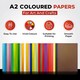 image 2 of Pack of 20 Sheets A2 Black Colored Craft Papers 230gsm