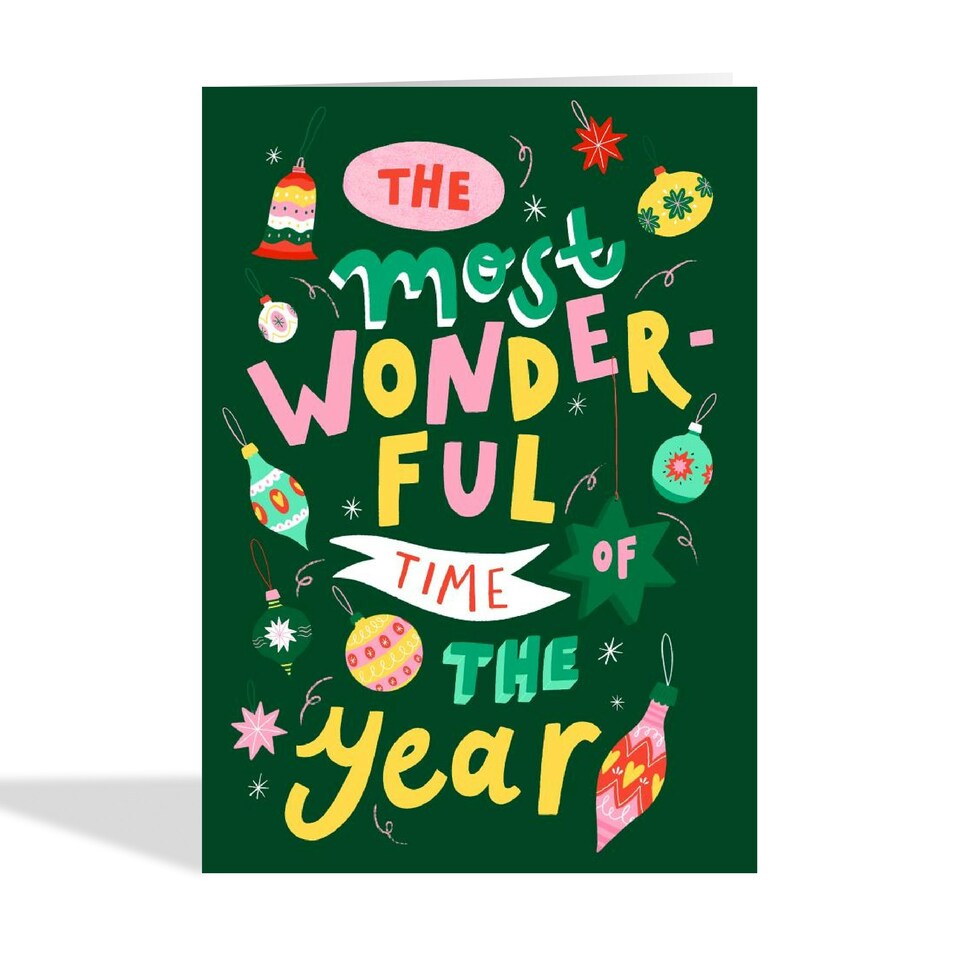 image 1 of Arty Cheerful Decorations Christmas Card