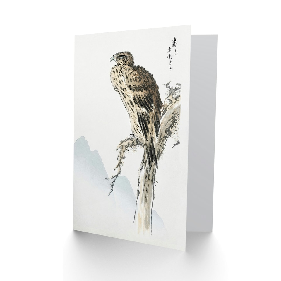 image 1 of Numata Kashu Art Card Black Eared Kite Bird Japanese