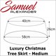 image 8 of Samuel Alexander 58cm x 26cm Medium Willow Christmas Tree Skirt - Dark Grey