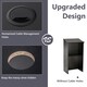 image 5 of COSTWAY Podium Stand Hostess Stand for Speakers with Storage Shelf Black
