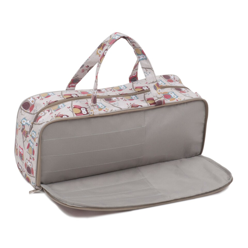 image 1 of Hobby Gift Knitting Storage Bag with Zipped Needle Case, Hoot