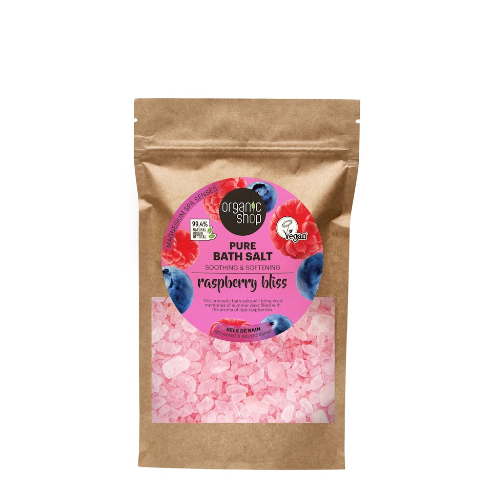 image 1 of Organic Shop Raspberry Bliss Pure Bath Salt 500g