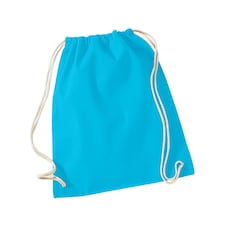 Westford Mill Cotton Drawstring Bag | Blue | Surf Blue | One Size | 1