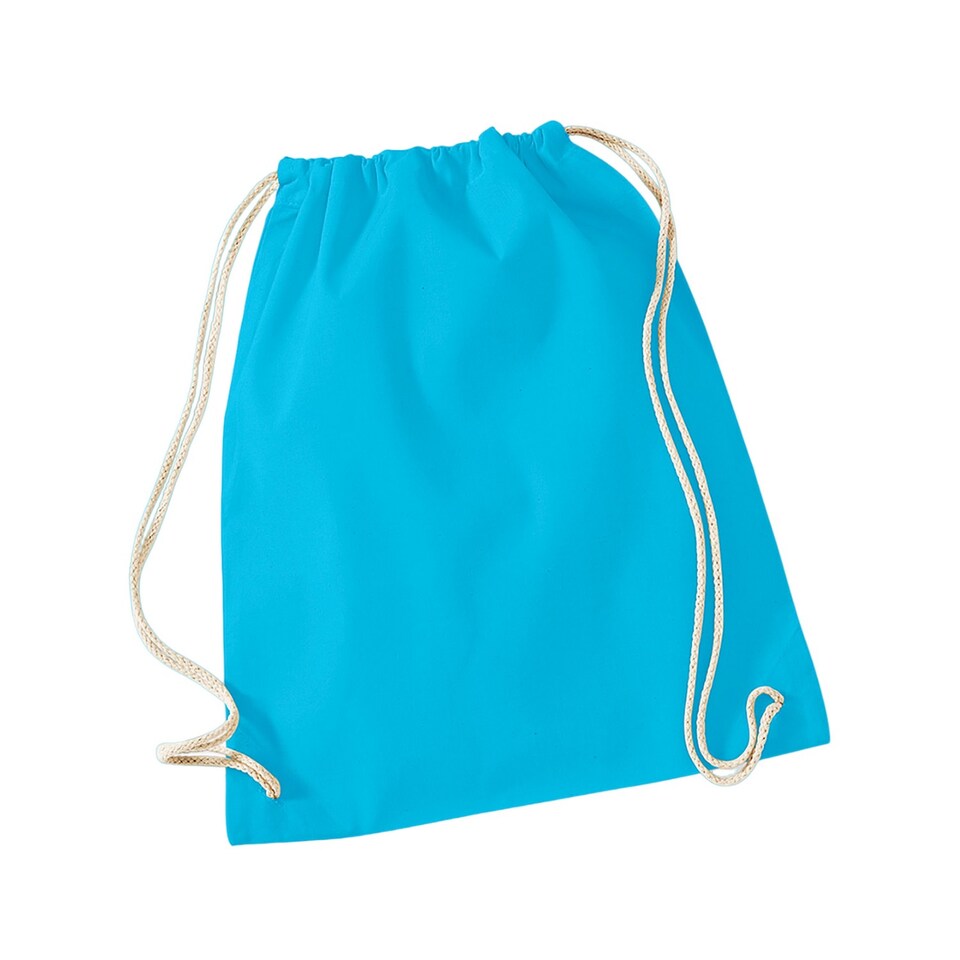 Westford Mill Cotton Drawstring Bag | Blue | Surf Blue | One Size | 1