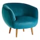 image 2 of Interiors by Premier Oscar Teal Fabric Chair