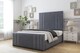 image 2 of Sloomy Kingsley Steel Plush Bed Frame With Mattress With 50" Upholstered Headboard 4'6 Double